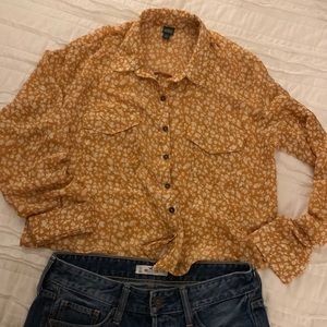 floral long sleeve wild fable blouse  size S